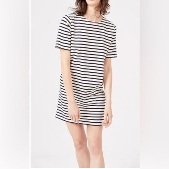 KULE Dresses & Skirts - KULE The Tee Dress Black and White Striped Mini Dress Size XS